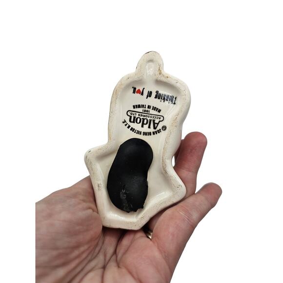 Vintage 1990s Aldon Porcelain Unicorn Figurine Gold Cream Cartoon Face Joan Berg - Picture 4 of 6